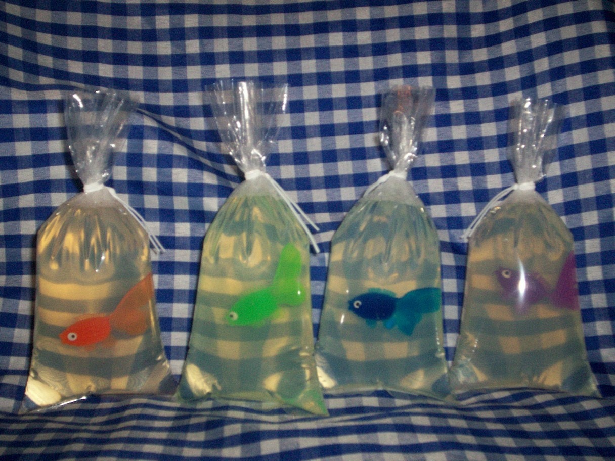 1 Dozen Fish in a Bag Soaps Great Party Favors