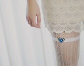 Little Blue Heart  Garter