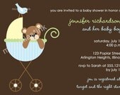 Bear Carriage Baby Shower Invitation - PRINTABLE INVITATION DESIGN Il_170x135