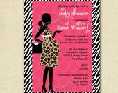 Animal Print Chic Mom to Be - You Pick Colors - Custom Baby Shower Invite - PRINTABLE INVITATION DESIGN Il_170x135