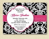 Mod Damask Baby or Bridal Shower Invitation - Pick Your Colors - PRINTABLE INVITATION DESIGN Il_170x135