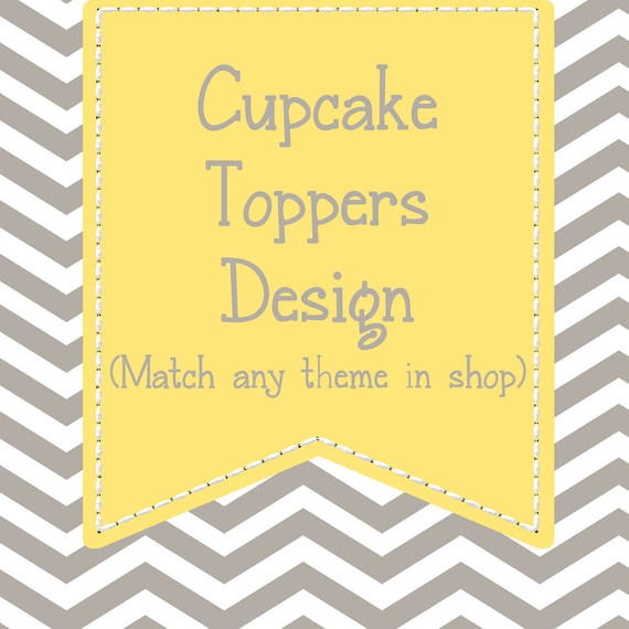 Decorative Circles-Cupcake Toppers - Match any design in my shop - PRINTABLE PARTY CIRCLES Il_570xn