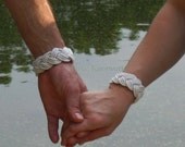 Two Sailor Knot Bracelets White Rope Bracelet you choose the size