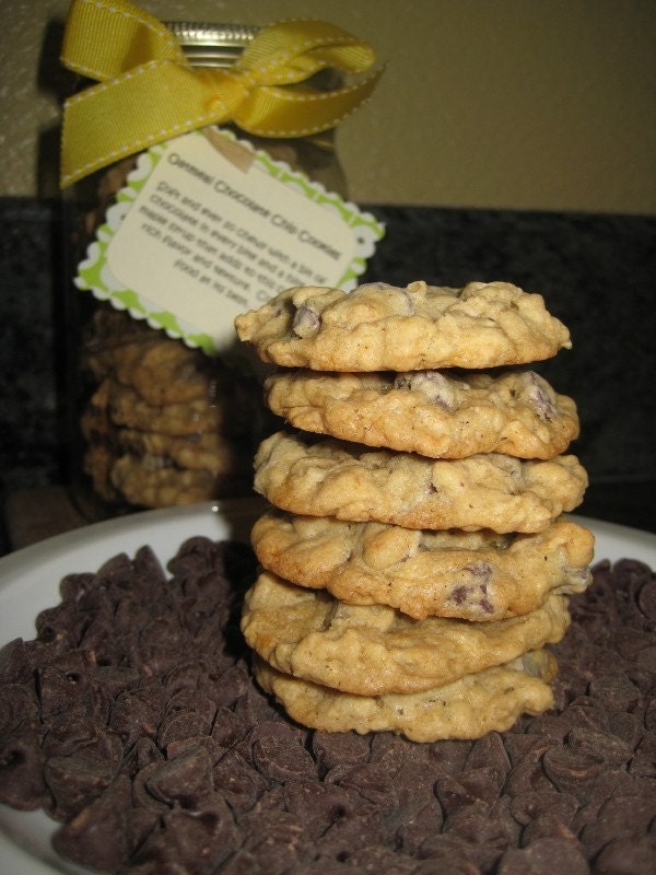 Fresh Baked Homemade Maple Syrup Oatmeal Chocolate Chip Cookies Gift Jar Il_170x135