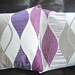 Throw pillow covers purple violet beige shapes design cushion shams UK designer fabric covers Two 16 x 16 inch handmade
