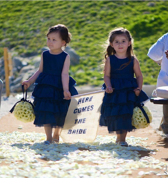 Here Come The Bride banner with font color of your choice