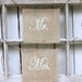 Mr and Mrs chair signs