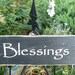 BLESSINGS small decorative wood PRIMITIVE sign