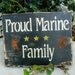 PROUD MARINE FAMILY military wood sign for home or gift us navy licenced