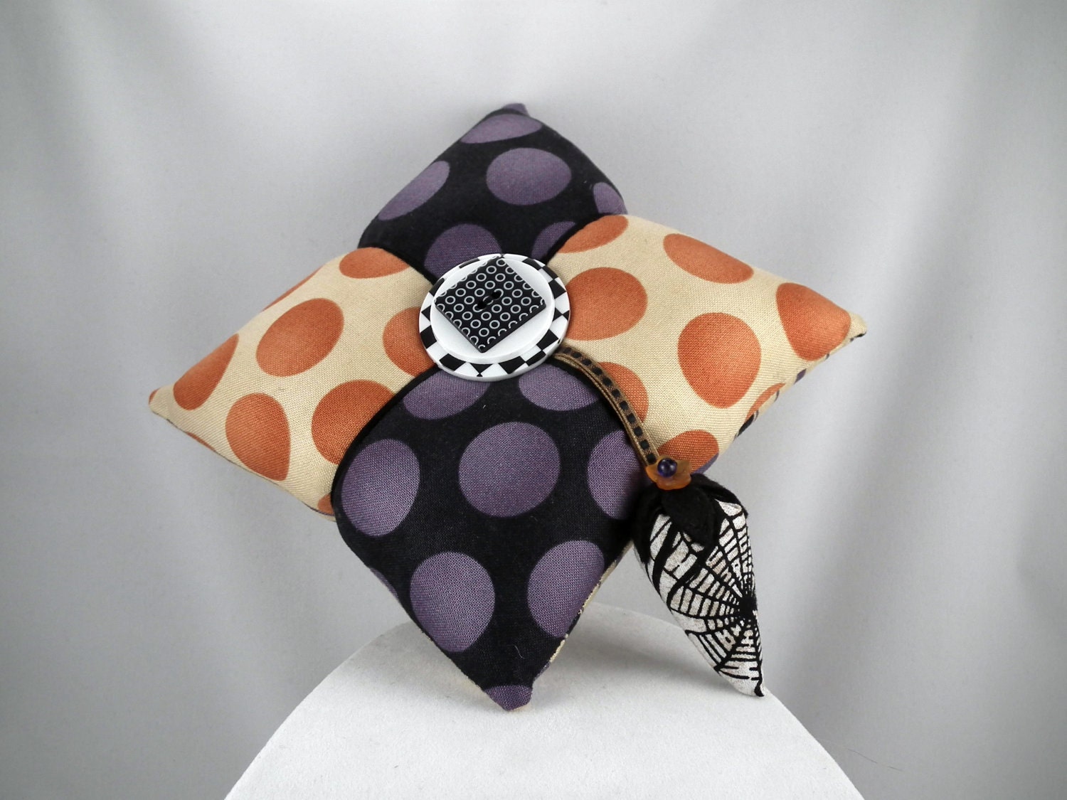 Collectable Pincushion with a Halloween Spider Theme