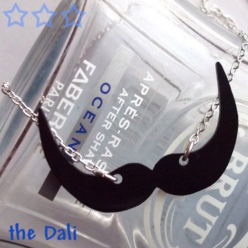 Movember Moustache necklace - choose your style - donation to MOVEMBER Prostate Cancer Charity