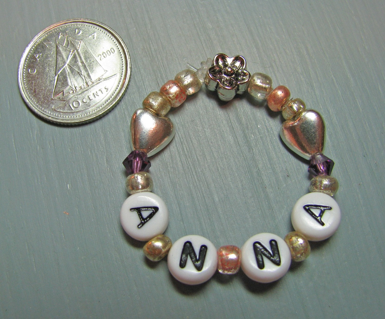 Personalized Retro Look Baby Bling Bracelet