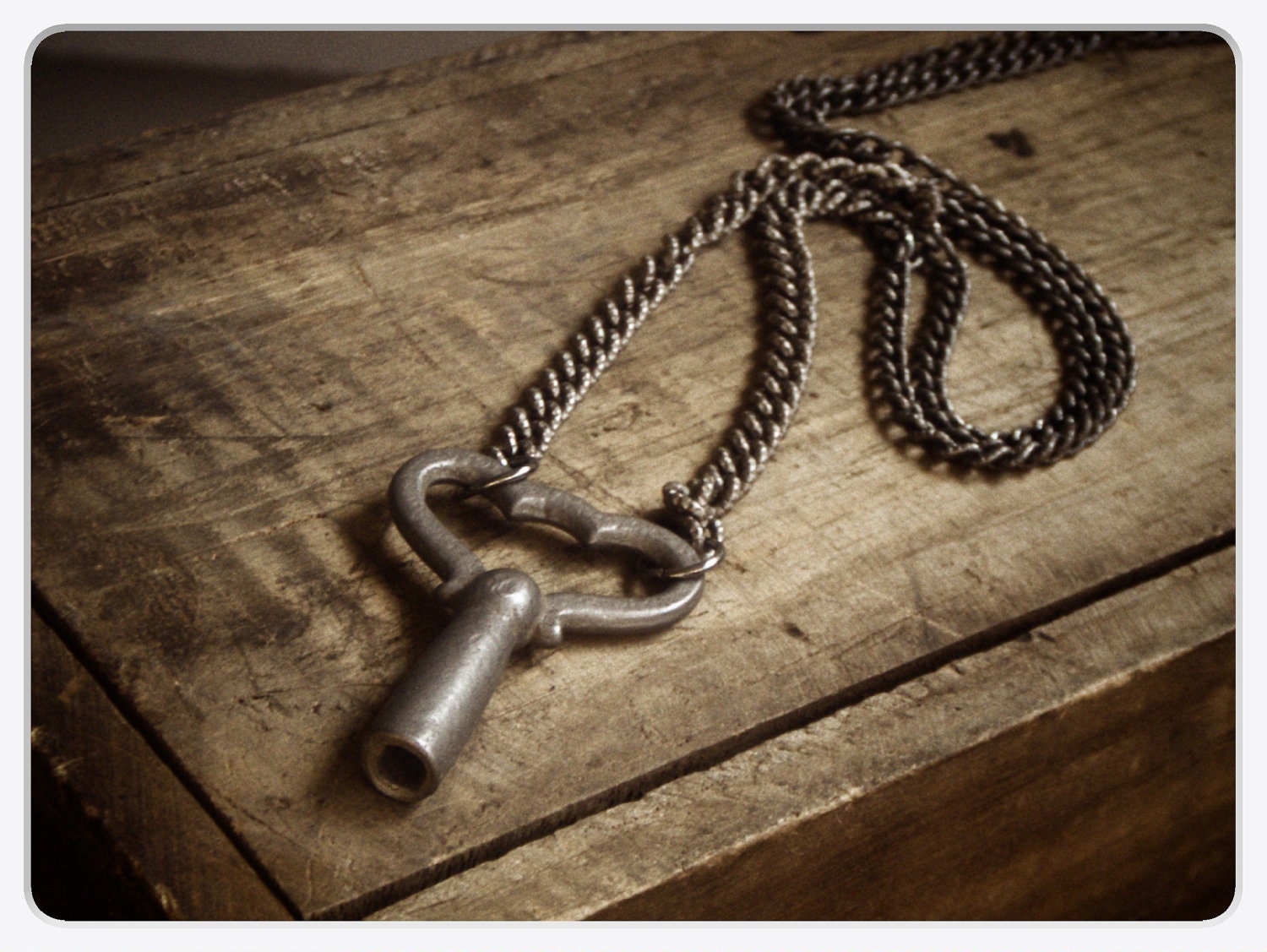 The Chamber's Door. Antique tube key necklace. Unisex