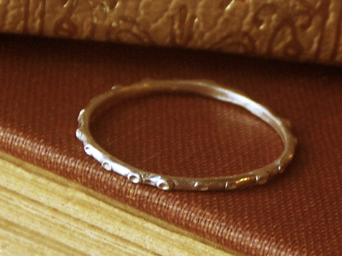 Little Squid Arm . Solid 10K Yellow Or White Gold . Handcast Tentacle Ring - Made to Order in any size