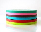 Thin Washi Tape Set VIVID Colors Two Tone MT Masking Tape - set of 3 Duo Tone