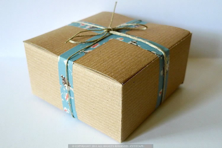 Kraft Favor Box 4x4x2 BLANKS gift boxes - Set of 20