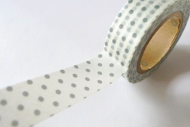 Grey Polka Dots Japanese Washi Tape mt -15mm for gift wrap and decorations MT