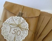 150 BLANK 5x7 Paper Bags Kraft Biodegradable Bag for Eco Friendly Gift Packaging