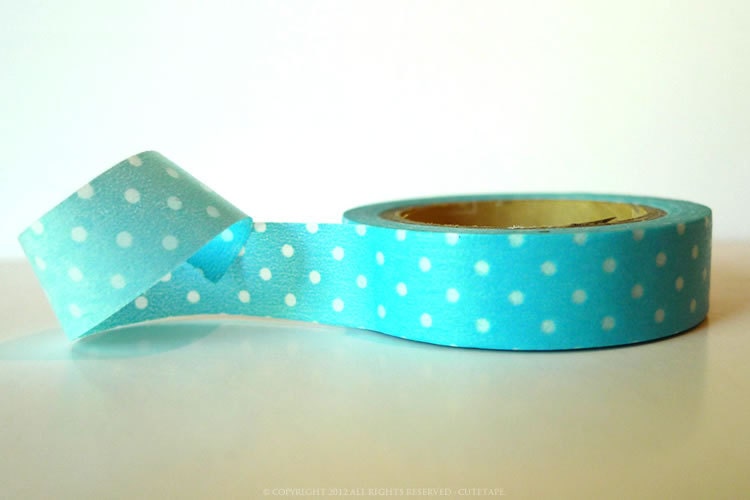 From Sweden Washi Tape SMALL Blue Dots (Chugoku) Paper Tape