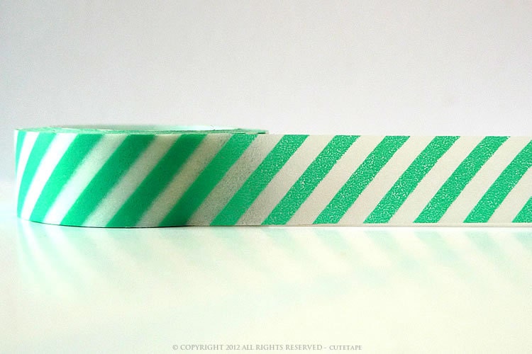 Chugoku Striped Turquoise Washi Tape