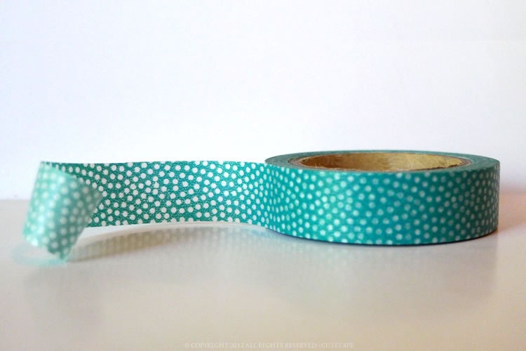 From Sweden Washi Tape Aqua Fan Dots (Chugoku) Paper Tape