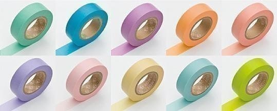 Pretty Japanese masking tape pack of 10 - Light Pastels