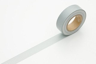 Grey Stripe Japanese Paper Washi Tape Gray Lines - mt 15mm