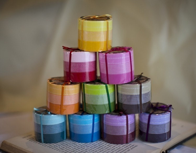Japanese Masking Washi Tape- Fall Wedding Decoration Set of 3- ORANGE wedding decor 147ft total
