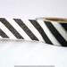 Japanese Washi Tape Black and white Striped- Thick Diagonal Stripe 15mm MT
