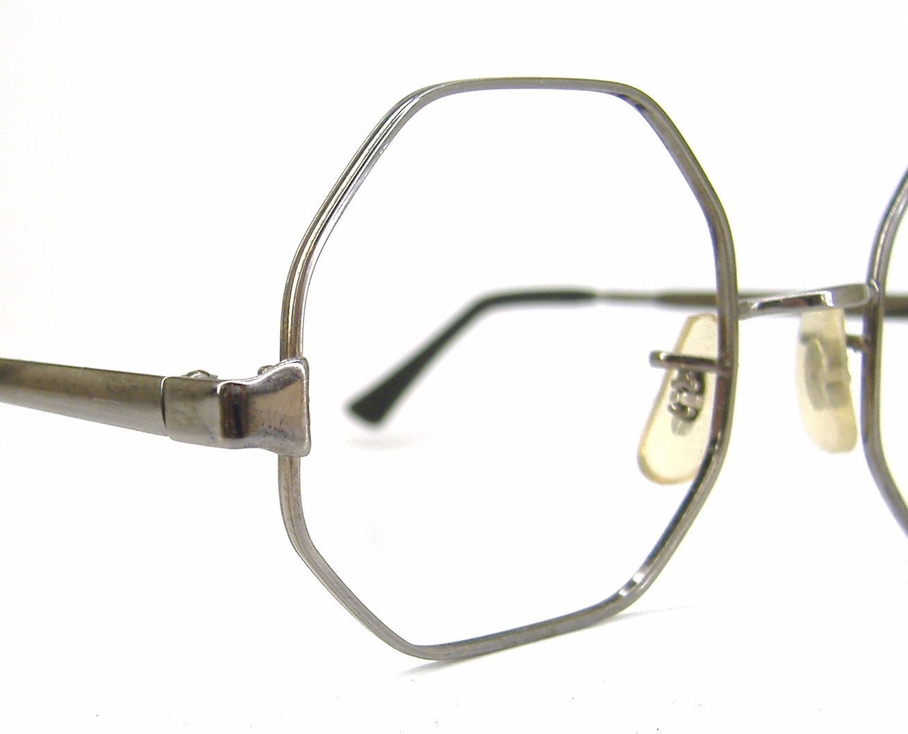 Vintage Silver 80s Eyeglasses Eyewear Frame NOS