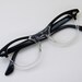 Vintage Tart Clear Cateye Eyeglasses Eyewear Frame With Black Accents And Temples NOS