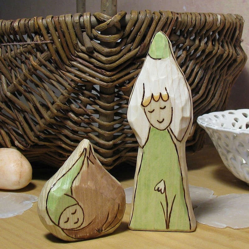 Snow-drop - The spring thawn  FAIRY - cake topper - waldorf inspired toy