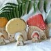 Fly Agaric MUSHROOM HOUSE  and gnome - waldorf wooden toy for nature table