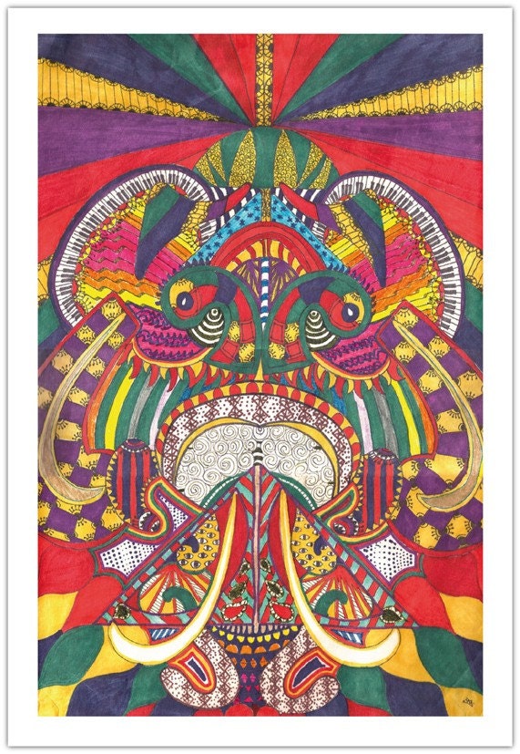 Indian Elephant Print