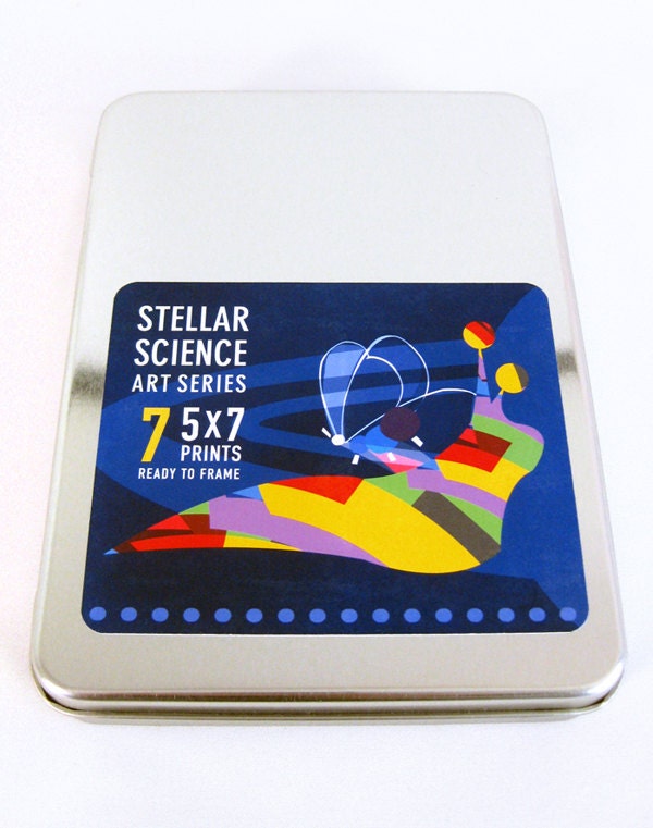 7 Illustrations - Stellar Science Series Collector's Box Set - Original Science Illustration