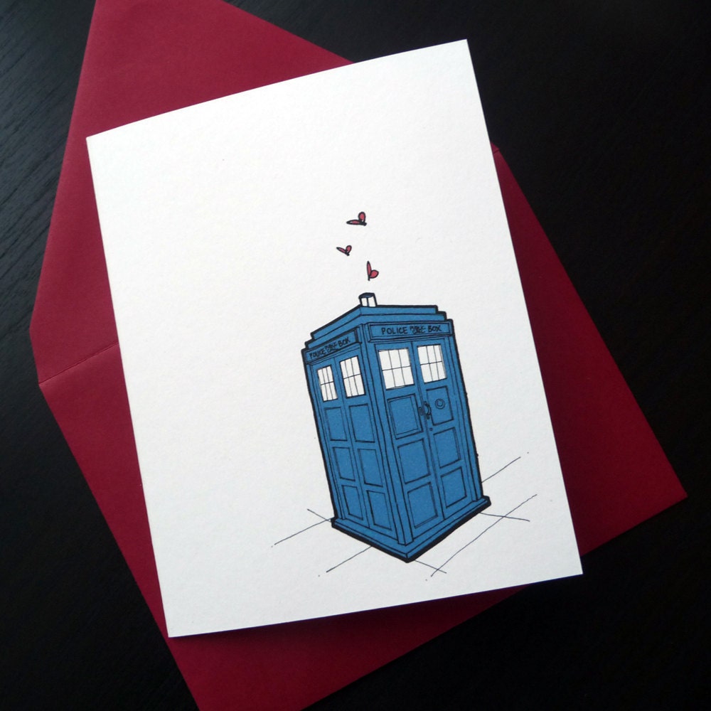 Valentine: Doctor Who Inspired Tardis Love Card