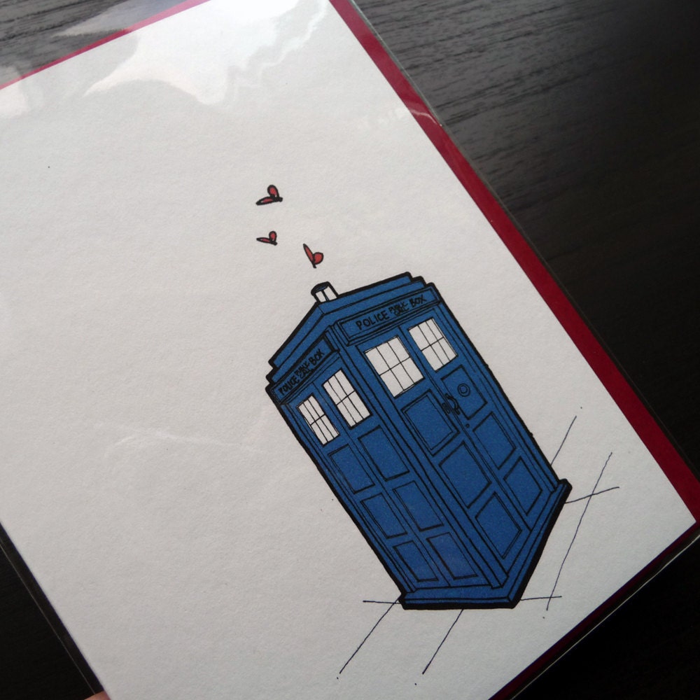 Valentine: Doctor Who Inspired Tardis Love Card