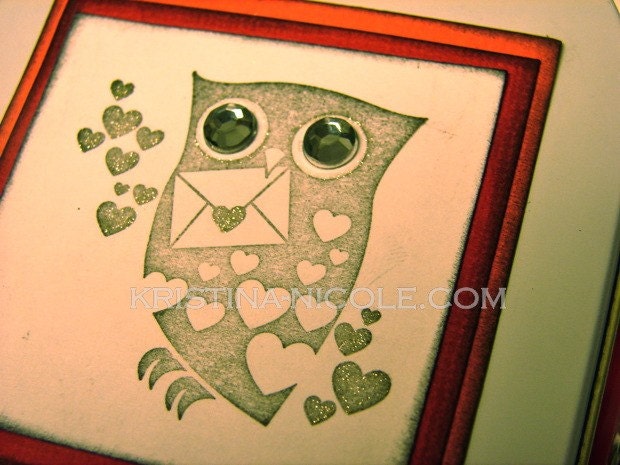 Premade Owl Mini MailBox - Altered - Love Romance Owl- KRISTINANICOLE