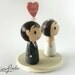 2.5 inches Customise Wedding Cake Topper with Heart Message
