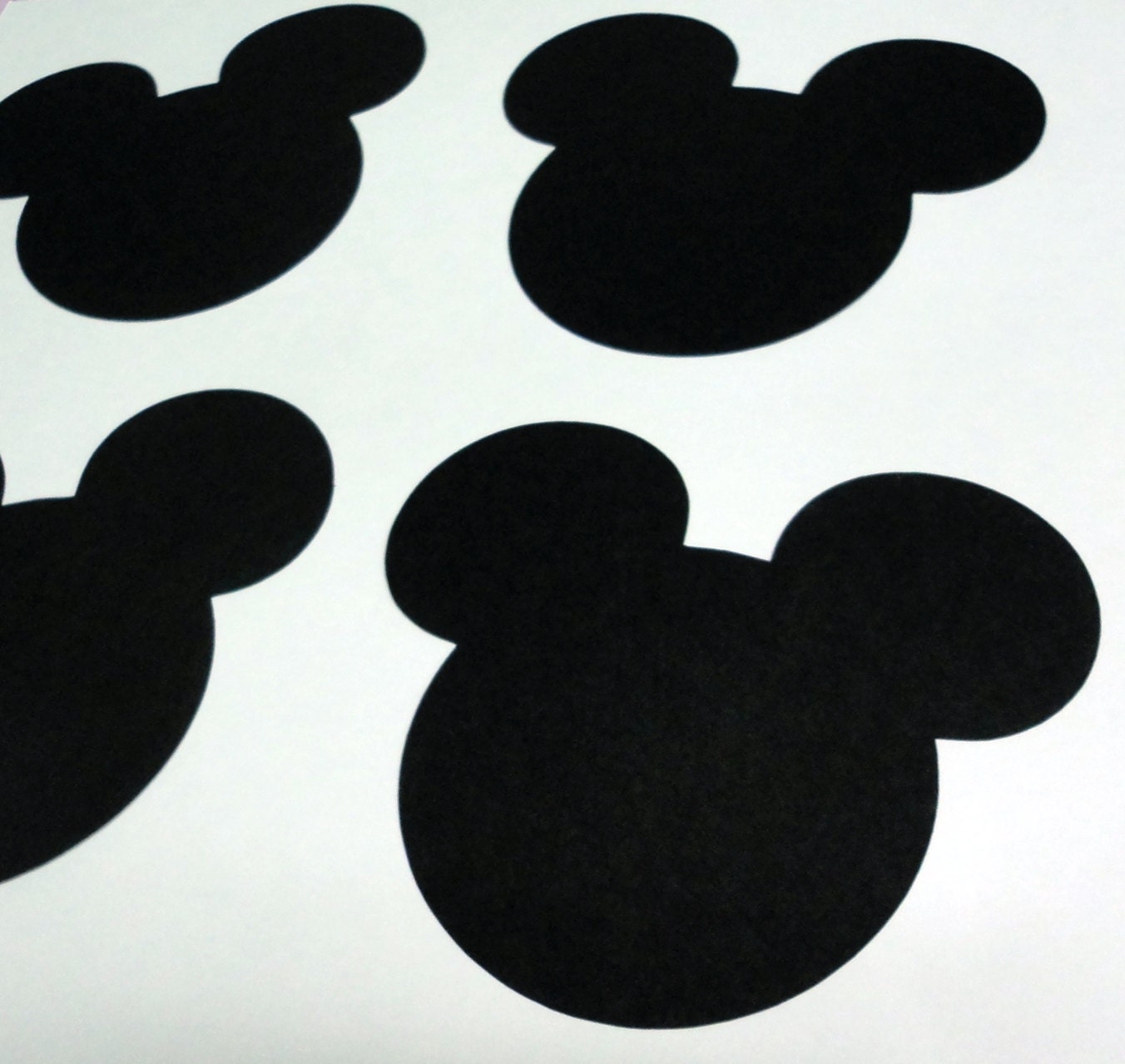 30 5" Mickey Mouse Head Silhouettes Black Cutouts Die Cut Paper Crafting Scrapbooking Confetti Card Making Supplies