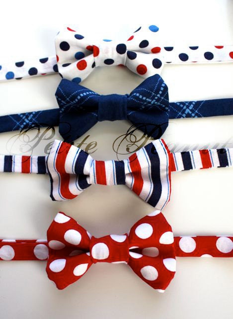 Little Guy 4th of JULY Bow tie - LIBERTY Collection - (Newborn - 10 years) - Baby Boy Toddler - Custom Order - Wedding - Photo Prop