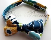 Little Guy Bow tie - Navy Green Yellow Collection - (Newborn - 10 years) - Baby Boy Toddler - Custom Order - Wedding - Photo Prop