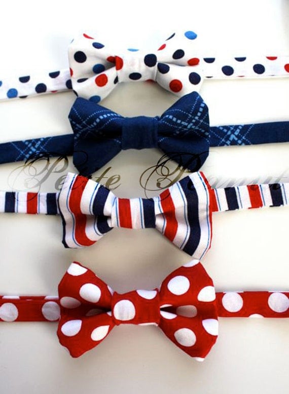 Little Guy 4th of JULY Bow tie - LIBERTY Collection - (Newborn - 10 years) - Baby Boy Toddler - Custom Order - Wedding - Photo Prop