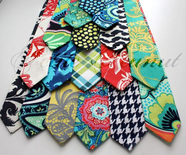 Little Guy SPRING EASTER Necktie Tie - Navy and Bright - (4- 6 years) - Boy - Wedding - Photo Prop