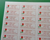 30 PERSONALIZED A Free Gift For You Labels. 1 Sheet of White 1-Inch Labels. COLOR. 3613