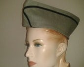 Dieseplunk Military Hat Steam Punk Hat Army Green Vintage Style WWII Flight Cap Garrison Hat Women Men Unisex