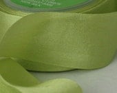 Celery Green Silk Ribbon by the yard - 1.25" wide