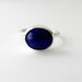 Lapis Lazuli Ring. Sterling Silver Blue Stone Ring.  Natural Gemstone Ring. Simple jewelry