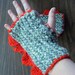 Dinosaur or Dragon Fingerless Mitts