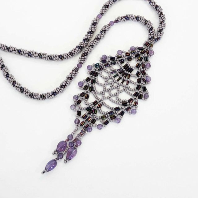 Amethyst Beads and Purple Seed Beads Create a Necklace for Special Occasions. Feel and Look Sensational. - SeedlingDesigns
